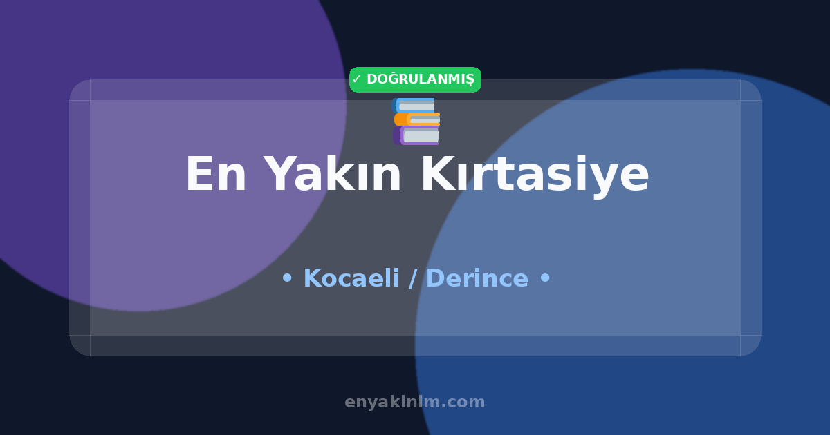 Derince Kırtasiye 📚| Derince En Yakın Kırtasiye | EnYakinim.com